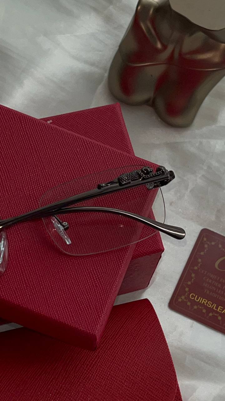 Luksusowe okulary przeciwsłoneczne bezramkowe Premium | Motyw pantery